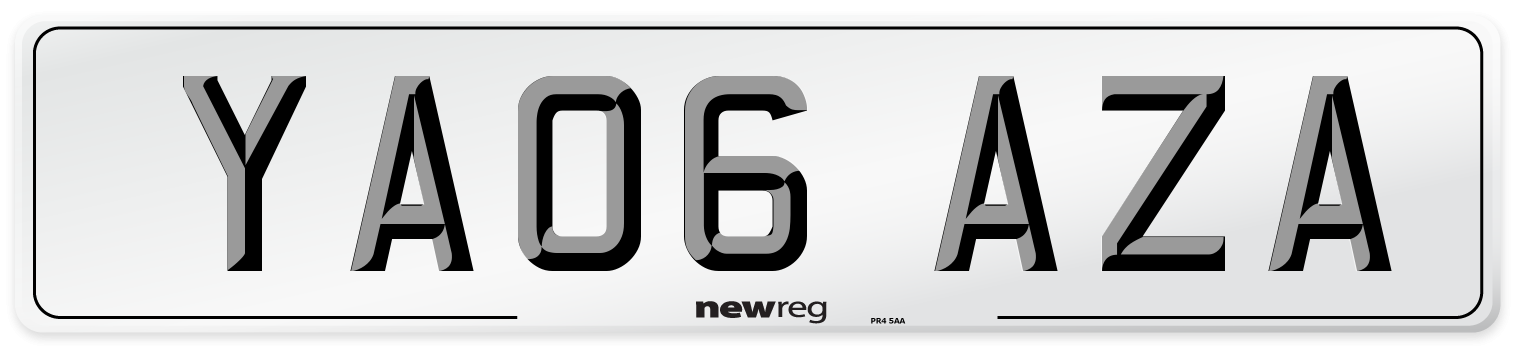 YA06 AZA Number Plate from New Reg